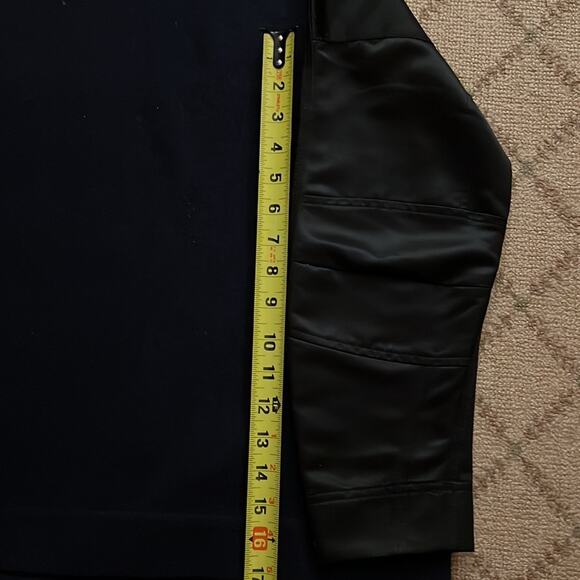 J. Crew Collection navy wool and black satin sweater -NWOT -2 - Picture 10 of 10